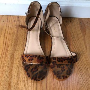 strappy leopard print sandals